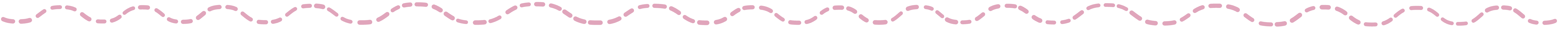 Pink running stitch